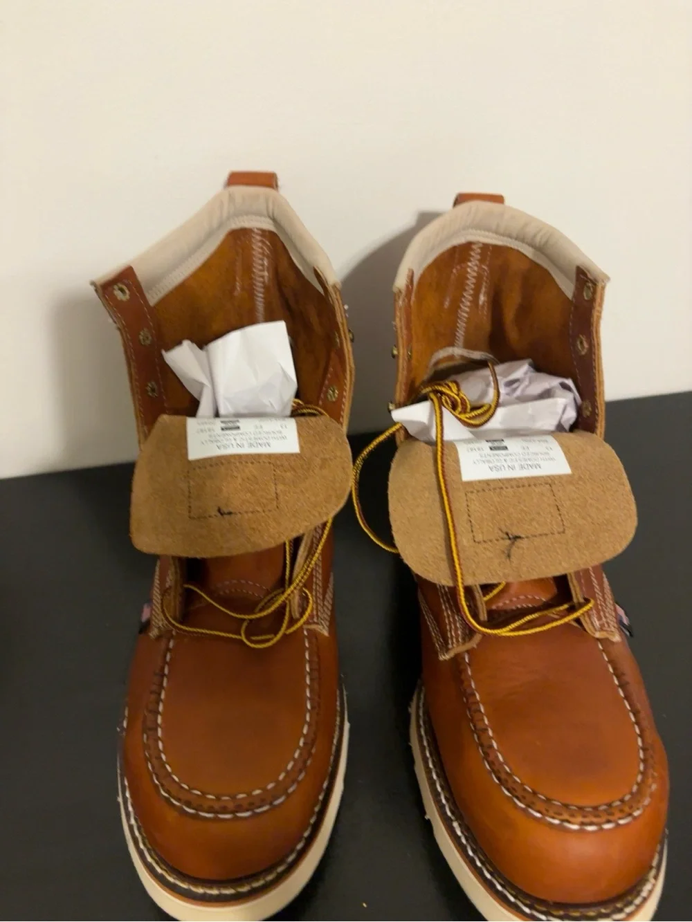 Thorogood 804-4200 6” Moc Toe Steel Toe Work Boots Safety Brown USA 13 EE NWOB